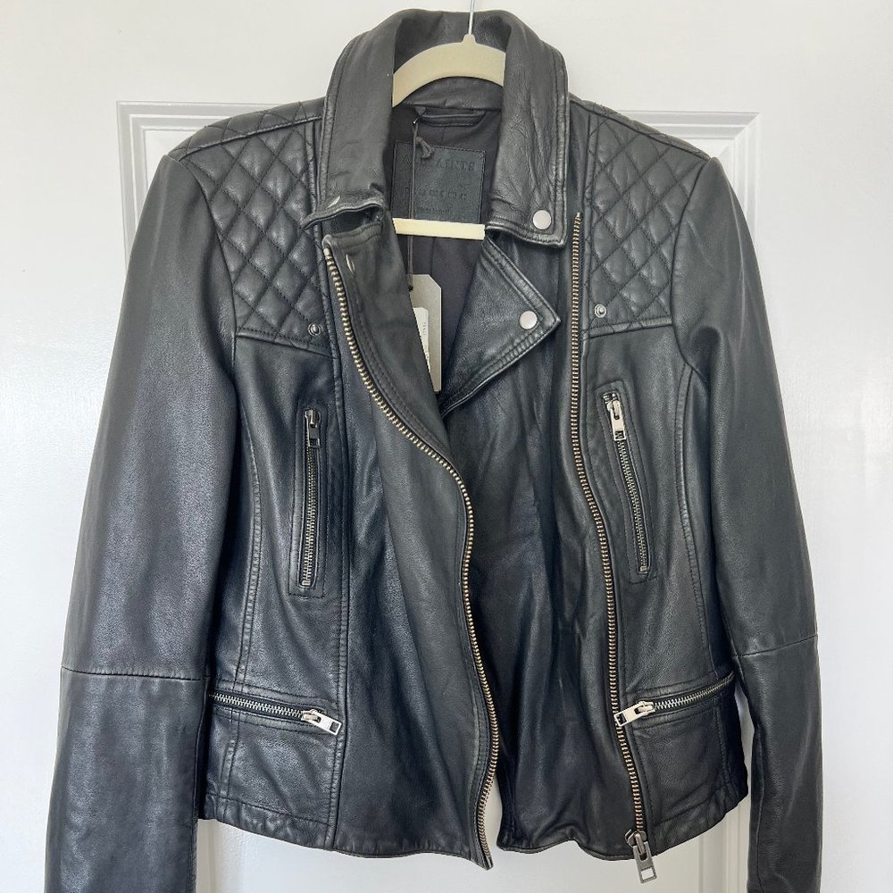 All Saints Leather Jacket - Cargo Biker US size 8 - with tags
